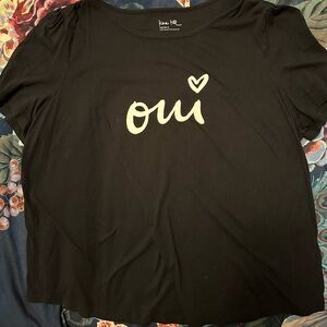 💥EXTREME SALE❤️Anthro Super Soft “Oui” Shirt, XL